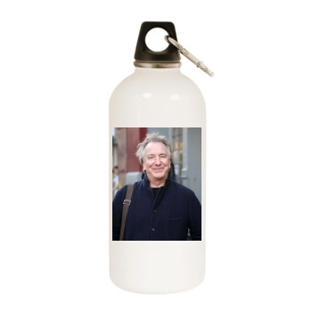 Alan Rickman White Water Bottle With Carabiner
