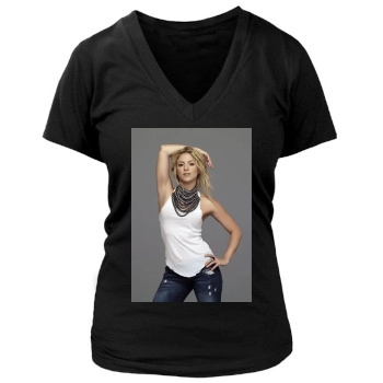 Shakira Women's Deep V-Neck TShirt