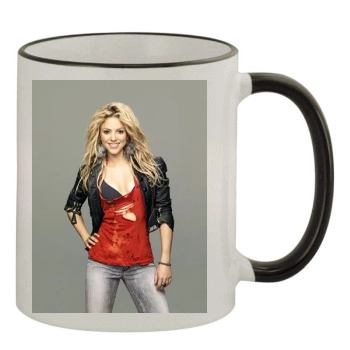 Shakira 11oz Colored Rim & Handle Mug