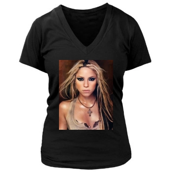 Shakira Women's Deep V-Neck TShirt