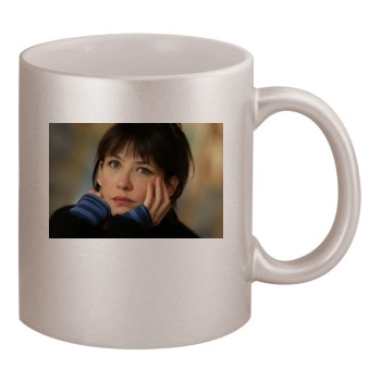 Sophie Marceau 11oz Metallic Silver Mug