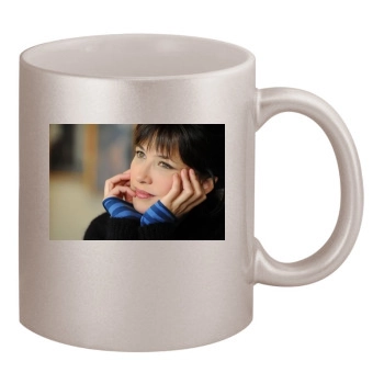 Sophie Marceau 11oz Metallic Silver Mug