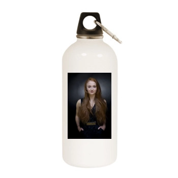 Sophie Turner White Water Bottle With Carabiner