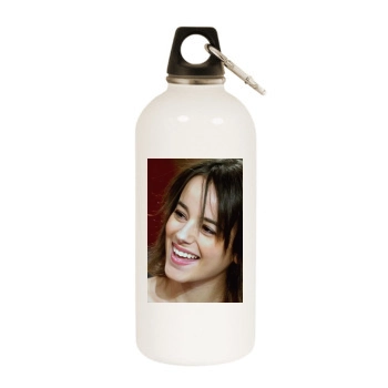 Alizee White Water Bottle With Carabiner