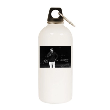 Steve Mcqueen White Water Bottle With Carabiner