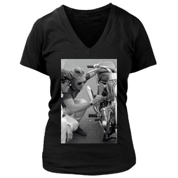 Steve Mcqueen Women's Deep V-Neck TShirt