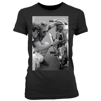 Steve Mcqueen Women's Junior Cut Crewneck T-Shirt