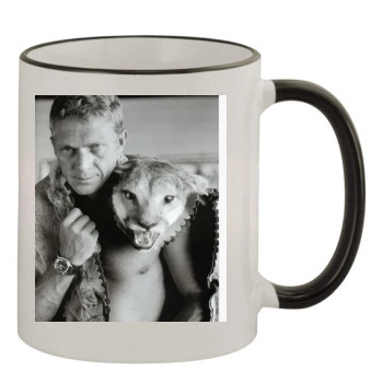 Steve Mcqueen 11oz Colored Rim & Handle Mug