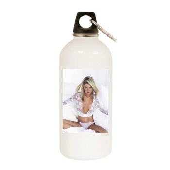 Tara Reid White Water Bottle With Carabiner