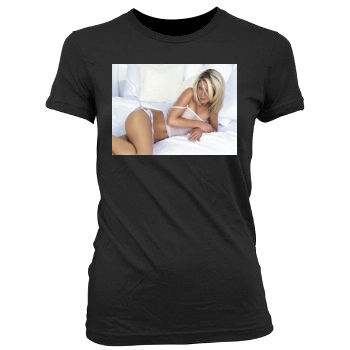 Tara Reid Women's Junior Cut Crewneck T-Shirt