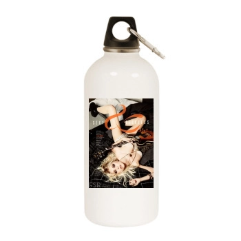 Taylor Momsen White Water Bottle With Carabiner