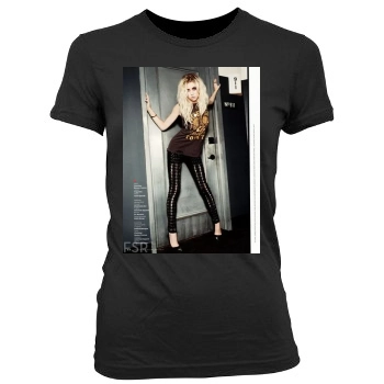 Taylor Momsen Women's Junior Cut Crewneck T-Shirt