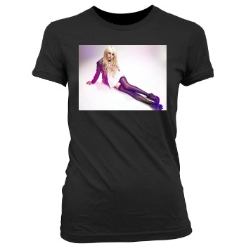 Taylor Momsen Women's Junior Cut Crewneck T-Shirt