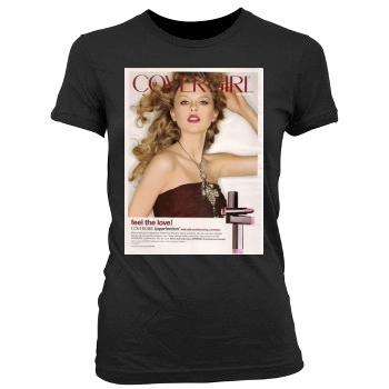 Taylor Swift Women's Junior Cut Crewneck T-Shirt