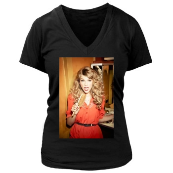 Taylor Swift Women's Deep V-Neck TShirt