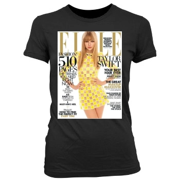 Taylor Swift Women's Junior Cut Crewneck T-Shirt