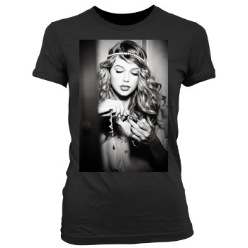 Taylor Swift Women's Junior Cut Crewneck T-Shirt