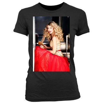 Taylor Swift Women's Junior Cut Crewneck T-Shirt