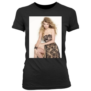 Taylor Swift Women's Junior Cut Crewneck T-Shirt