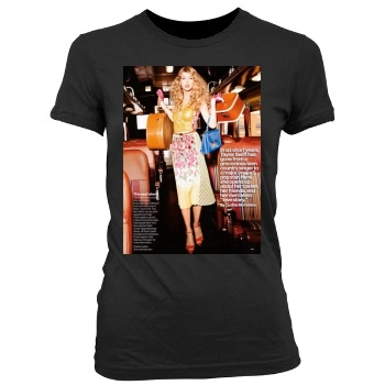 Taylor Swift Women's Junior Cut Crewneck T-Shirt