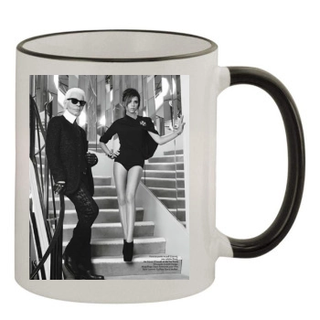 Victoria Beckham 11oz Colored Rim & Handle Mug