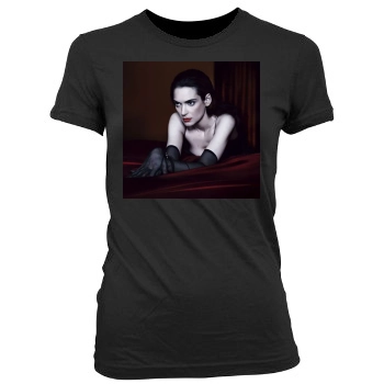 Winona Ryder Women's Junior Cut Crewneck T-Shirt