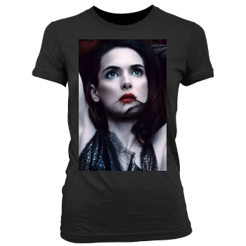 Winona Ryder Women's Junior Cut Crewneck T-Shirt