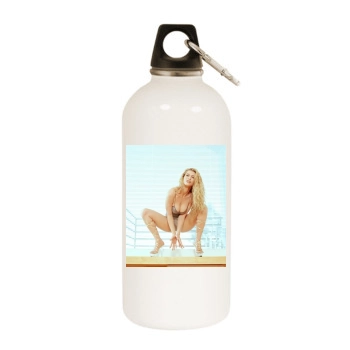 Amber Smith White Water Bottle With Carabiner