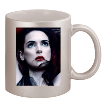 Winona Ryder 11oz Metallic Silver Mug