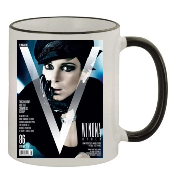 Winona Ryder 11oz Colored Rim & Handle Mug