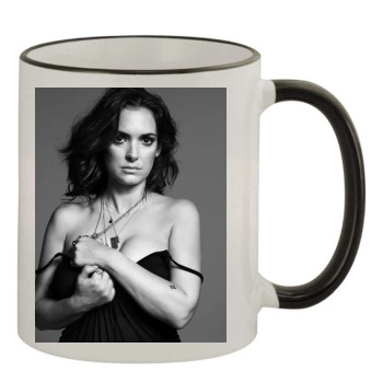 Winona Ryder 11oz Colored Rim & Handle Mug