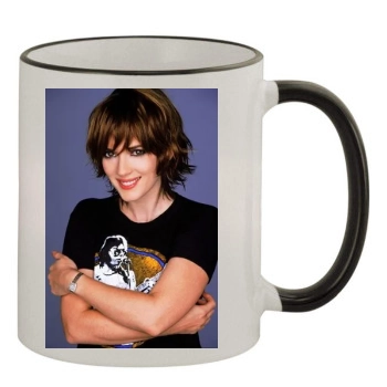 Winona Ryder 11oz Colored Rim & Handle Mug