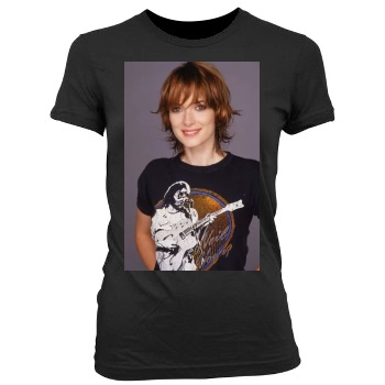 Winona Ryder Women's Junior Cut Crewneck T-Shirt