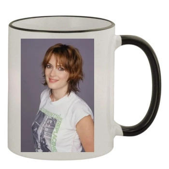 Winona Ryder 11oz Colored Rim & Handle Mug