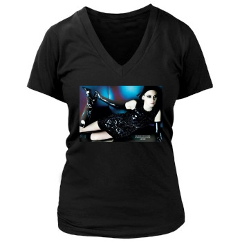 Winona Ryder Women's Deep V-Neck TShirt