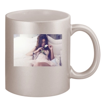 Adriana Lima 11oz Metallic Silver Mug