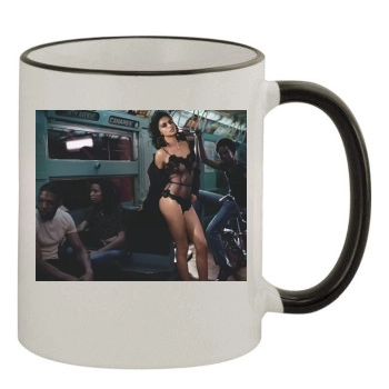 Adriana Lima 11oz Colored Rim & Handle Mug