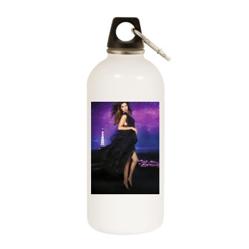 Adriana Lima White Water Bottle With Carabiner