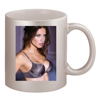 Adriana Lima 11oz Metallic Silver Mug