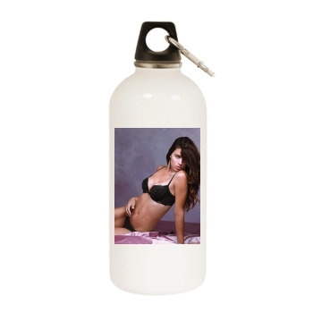 Adriana Lima White Water Bottle With Carabiner