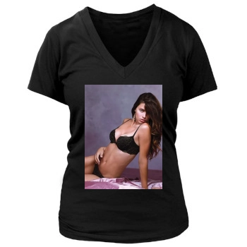 Adriana Lima Women's Deep V-Neck TShirt