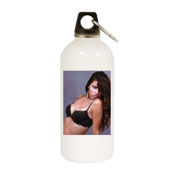 Adriana Lima White Water Bottle With Carabiner