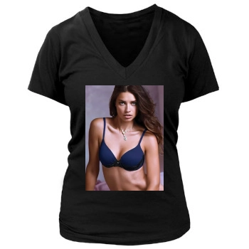 Adriana Lima Women's Deep V-Neck TShirt