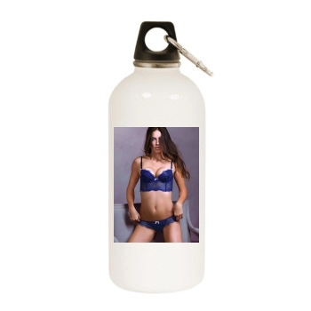 Adriana Lima White Water Bottle With Carabiner