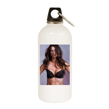 Adriana Lima White Water Bottle With Carabiner