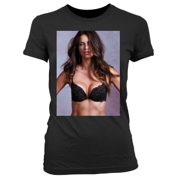 Adriana Lima Women's Junior Cut Crewneck T-Shirt