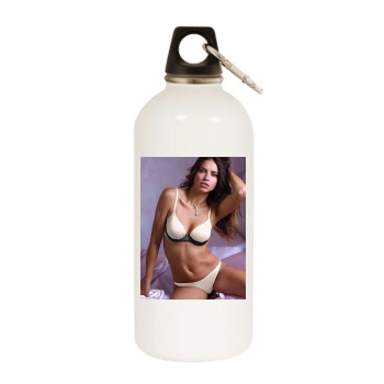 Adriana Lima White Water Bottle With Carabiner