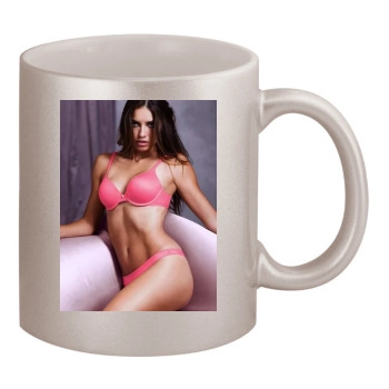 Adriana Lima 11oz Metallic Silver Mug