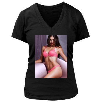 Adriana Lima Women's Deep V-Neck TShirt