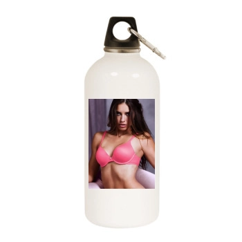 Adriana Lima White Water Bottle With Carabiner